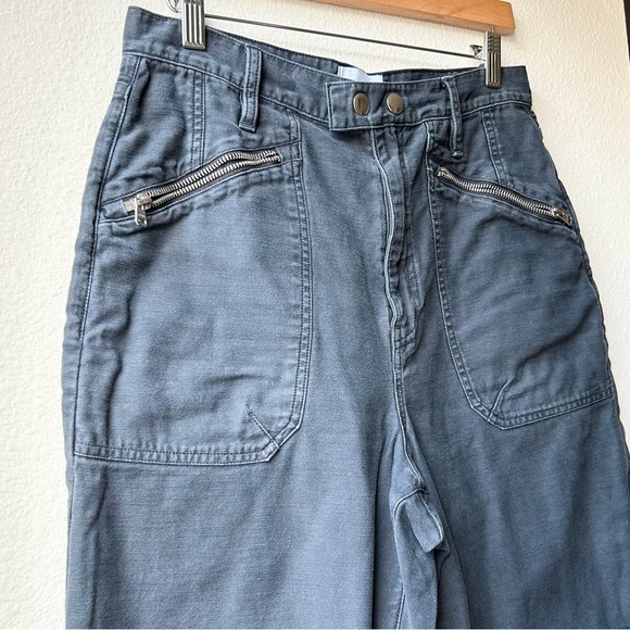 FRAME Moto Zip high-rise Jeans Pant in Washed Black Sz 29 - Picture 3 of 14